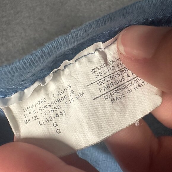 The Salty Dog Cafe Large Hanes Beefy-T Light Blue Crew Neck Short Sleeve T-shirt - Picture 6 of 8